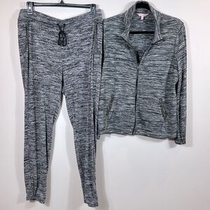 Juicy Couture Vintage Y2K Track Jogger Suit Grey Heathered Lounge Women Large